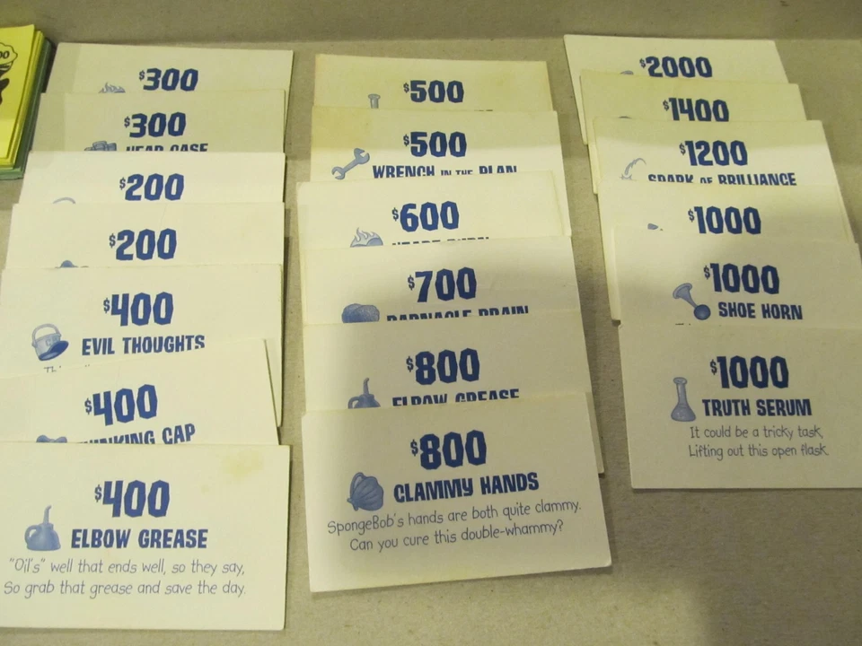 Spongebob Squarepants Operation Board Game Replacement Game Pieces Cards & Money - Image 4 of 4