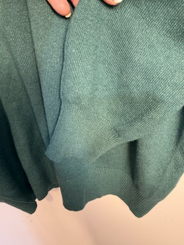 Brunello Cucinelli Silk Cashmere Sweater Collared Pullover Teal Green Buttons - Picture 4 of 10