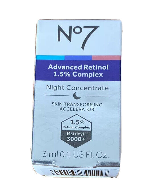 No7 Advanced Retinol 1 5 komplexes Nachtkonzentrat ProbengroBe 0 1 oz neu im