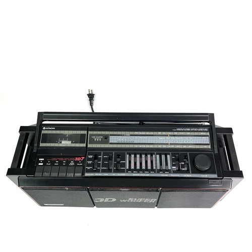 Hitachi TRK-7620H 3-Way Sound System Boombox Ghettoblaster w/ Cassette - TESTED* - Picture 5 of 15