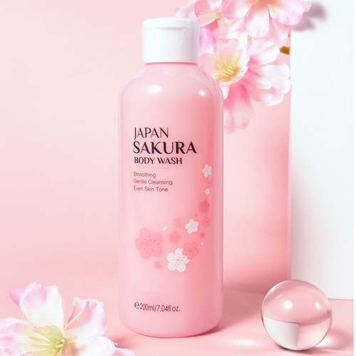 1Pc Women Girls 200ML Cherry Blossom Gentle Body Wash Bathing Tool Accessory  - Picture 6 of 12