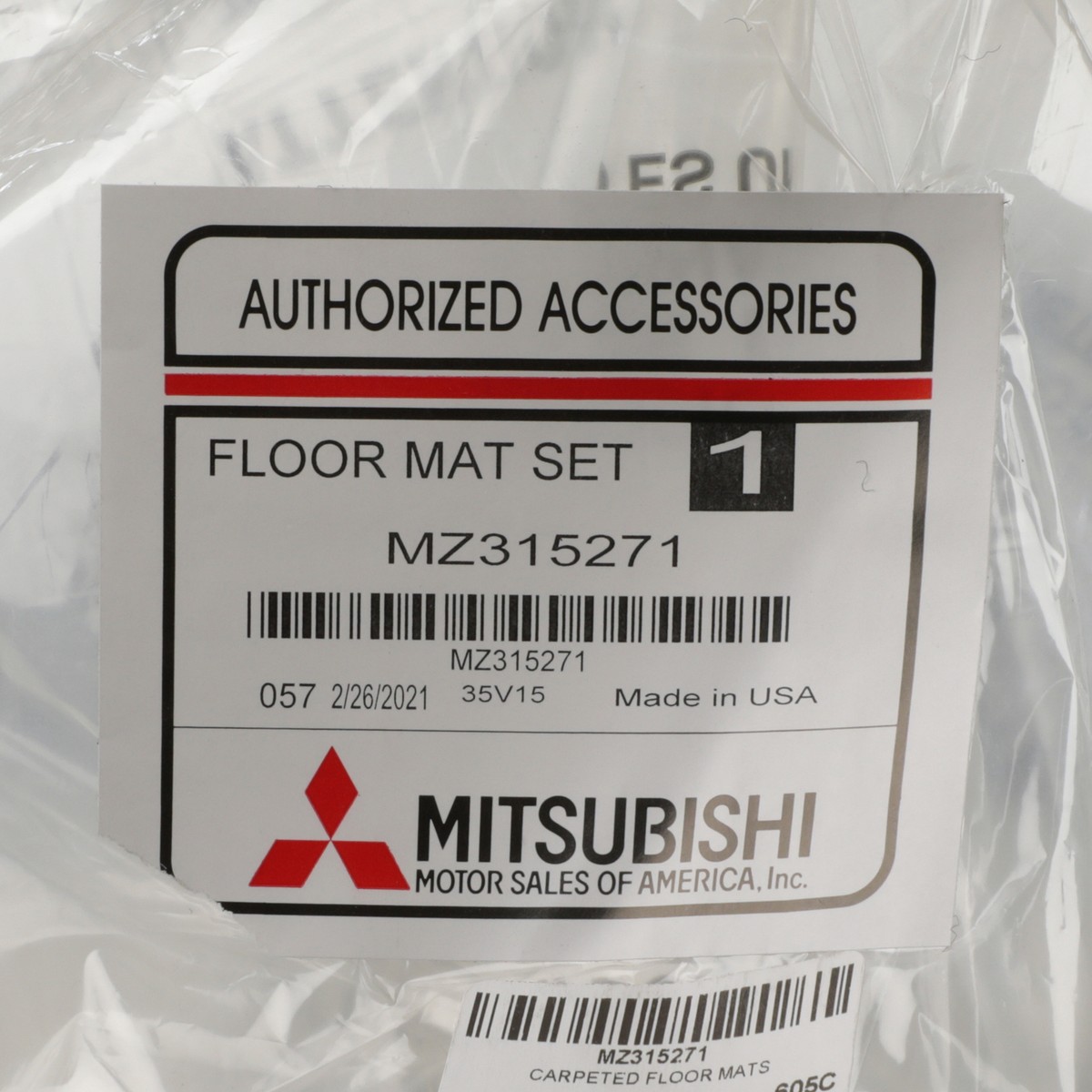 NEW OEM Mitsubishi Outlander Carpeted Floor Mats Set All-Weather