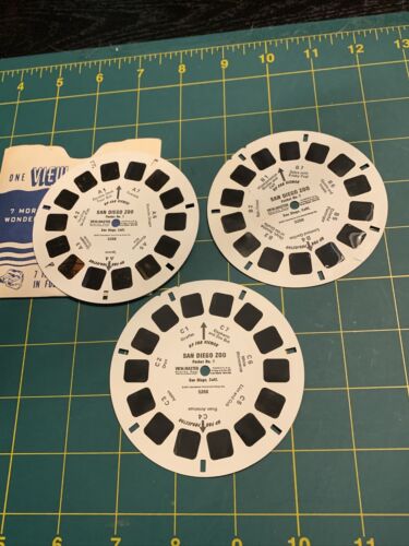 VERSIEGELT San Diego Zoo CA Kalifornien seltenes Set Nr. 1 View-Master 3 Walzen 5268 1K