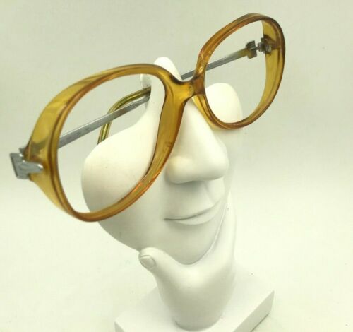 Vintage Viennaline 1052 Yellow Honey Oval Butterfly Sunglasses Frames Austria - Picture 2 of 8