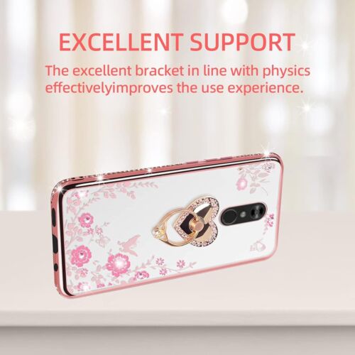 For LG Stylo 4/Stylo 4 Plus Case Bling Glitter Liquid Phone Cover + Ring Stand - Picture 6 of 8