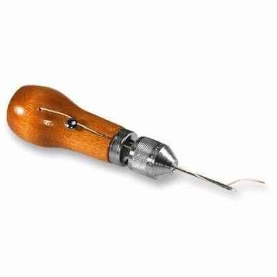 Hand sewing Awl with Needles Thread Kit Upholstery, Canvas,  Leather  & Fabrics
