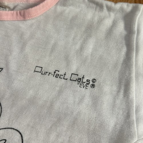Vintage Purrfect Cat and the Seven Kitties Sleepwear Sleep Shirt Size M 8-10 - Picture 3 of 5