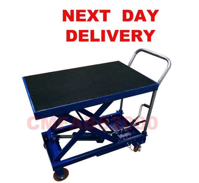 300kg Mobile Scissor Lift Hydraulic Lifting Platform Table Trolley Cart Truck