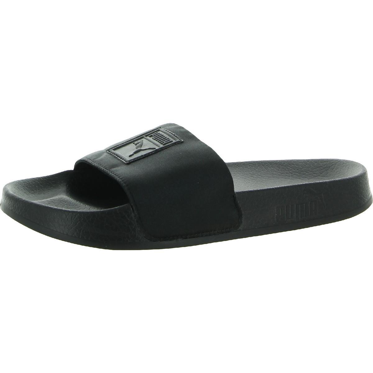 Puma Womens Leadcat Black Satin Slide Sandals Shoes 6… Gem