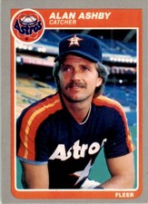 1985 Fleer Alan Ashby . Houston Astros #343