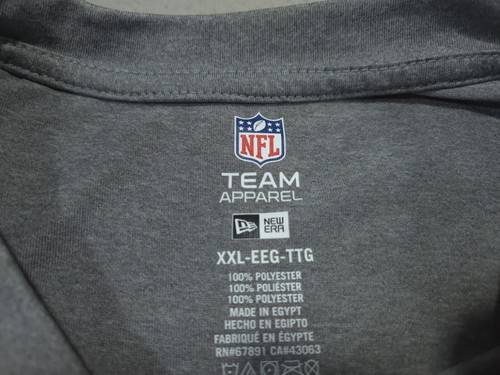 Jacksonville Jaguars Shirt Double Extra Large New Era Long Sleeve Gray Mens - Picture 3 of 8
