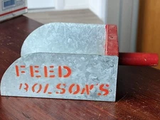 *NOS* Bolsons Feeds Farm Advertising DECORAH IA Iowa Pig Chicken Cow Feed Scoop