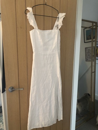 white reformation spaulding linen dress summer RRP £230 - Picture 10 of 10