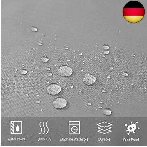 Furlinic Duschvorhang für Badewanne und Dusche in Badezimmer, Textiler - Bild 5 von 7