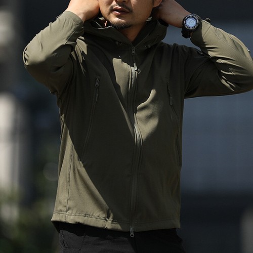 Soft Shell Jacket Fleece Coat Windbreaker Waterproof Tactical Mens Army Outdoor - Picture 12 of 20