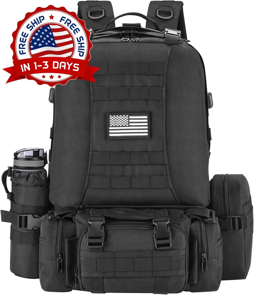 Mochila Táctica Para Hombre Grande 60L Militar Impermeable Deporte Al Aire  Libre