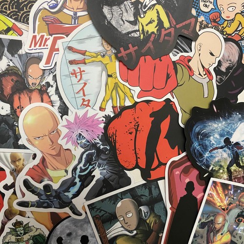 25pc Random One Punch Man Saitama Laptop Anime Manga Sticker Pack - Picture 3 of 3