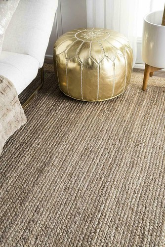 Läuferteppich Jute 100 % Naturfaser Bauernhaus handgefertigt geflochten rustikal aussehen Teppich - Bild 8 von 11