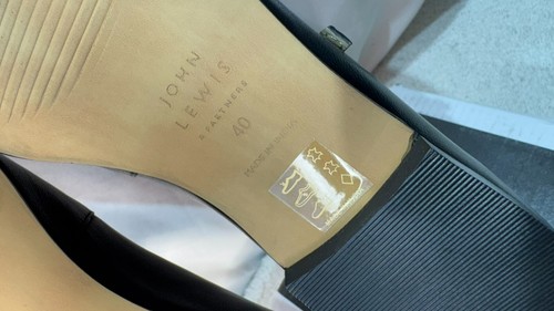 John Lewis Leather Ballet Flat UK 7 / 40 Harrietta Black Buckle Strap Mary Jane - Picture 14 of 17