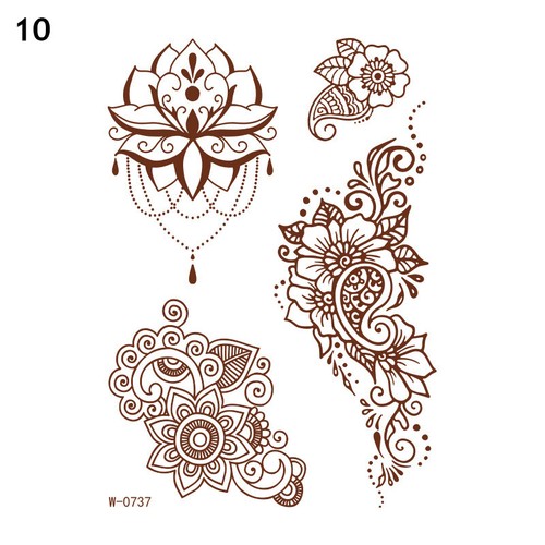 Große Henna-Schablonen Hand-Mehndi-Kunst-Vorlage Indien Spitze Körper 艹 - Bild 57 von 82