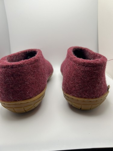 Glerups Women’s Shoe/ Slipper Cranberry Wool With Honey Rubber Sole Size 36 - Picture 6 of 7