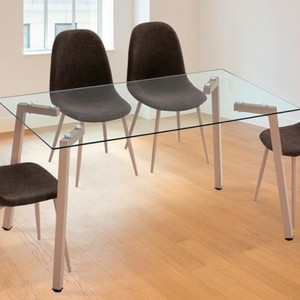 Mesa Comedor Sullie Fija Cristal Madera Mesa Cocina Salón Económica ... Mesa Comedor Sullie Fija Cristal Madera Mesa Cocina Salón Económica ...