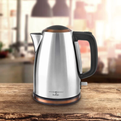 Stainless Steel Kalorik Cordless Kettle with Copper Accents 3KW