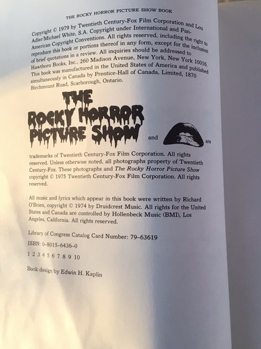 Rocky Horror Picture Show Book by Bill Henkin (1979, Trade Paperback) - Imagen 3 de 12