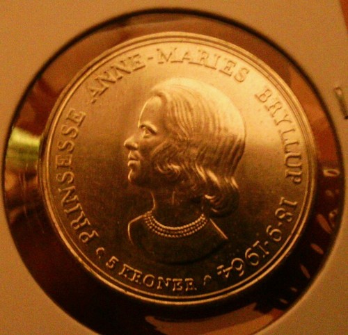 1964 Denmark 5 Kroner - .800 Silver, UNC - Picture 2 of 2