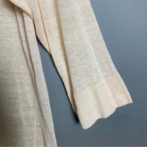 Eileen Fisher top linen extra large linen tee long sleeve pale pink peach - Picture 3 of 7