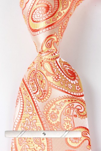 New Classic Tie Paisley JACQUARD WOVEN 100% Silk Men's Necktie Tie - Picture 9 of 66