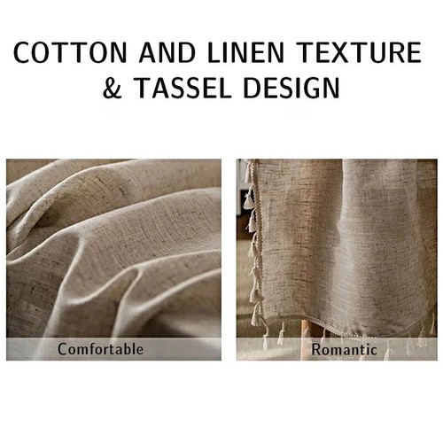 Tablecloth Cotton and Linen tapete Rectangular Tablecloth Tassel Table Covers - Bild 8 von 11