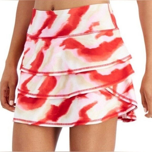 ID Ideology Women's Twist Flounce Athleisure Skort Red - Picture 3 of 12