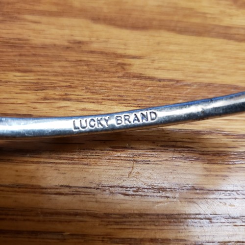 Lucky Brand Silver Tone Bangle Bracelet - Picture 2 of 8