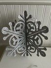 RARE Large 3D Glitter Christmas/Holiday Snowflakes (Pottery Barn Kids?)