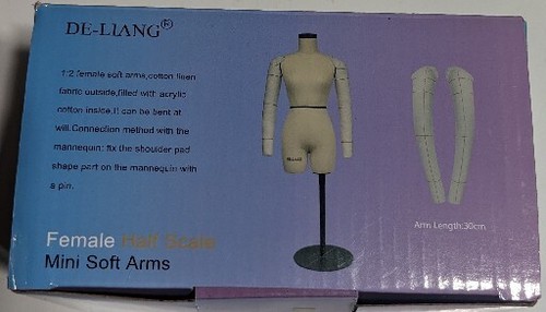 DE-LIANG 1:2 Half Scale Mannequin Arm Female Cotton Soft Arms BLACK IN COLOR - Picture 4 of 5