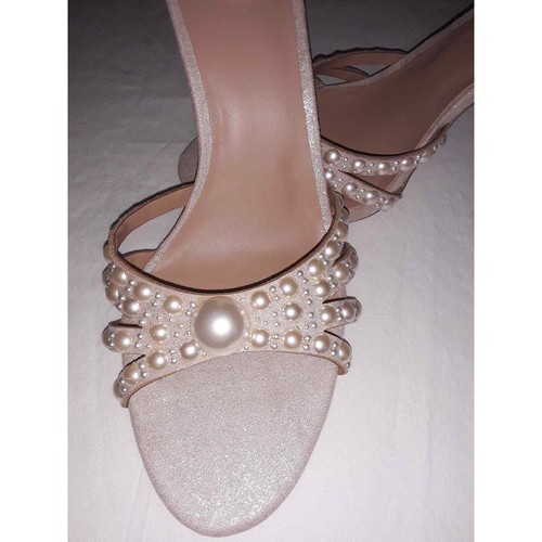 INC Sz 5.5M RIOLANA Pearl Beige Evening Dress Wedding Bride Sandals Shoes NIB - Picture 3 of 9