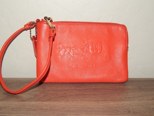 Coach Wristlet Wallet ~ Orange