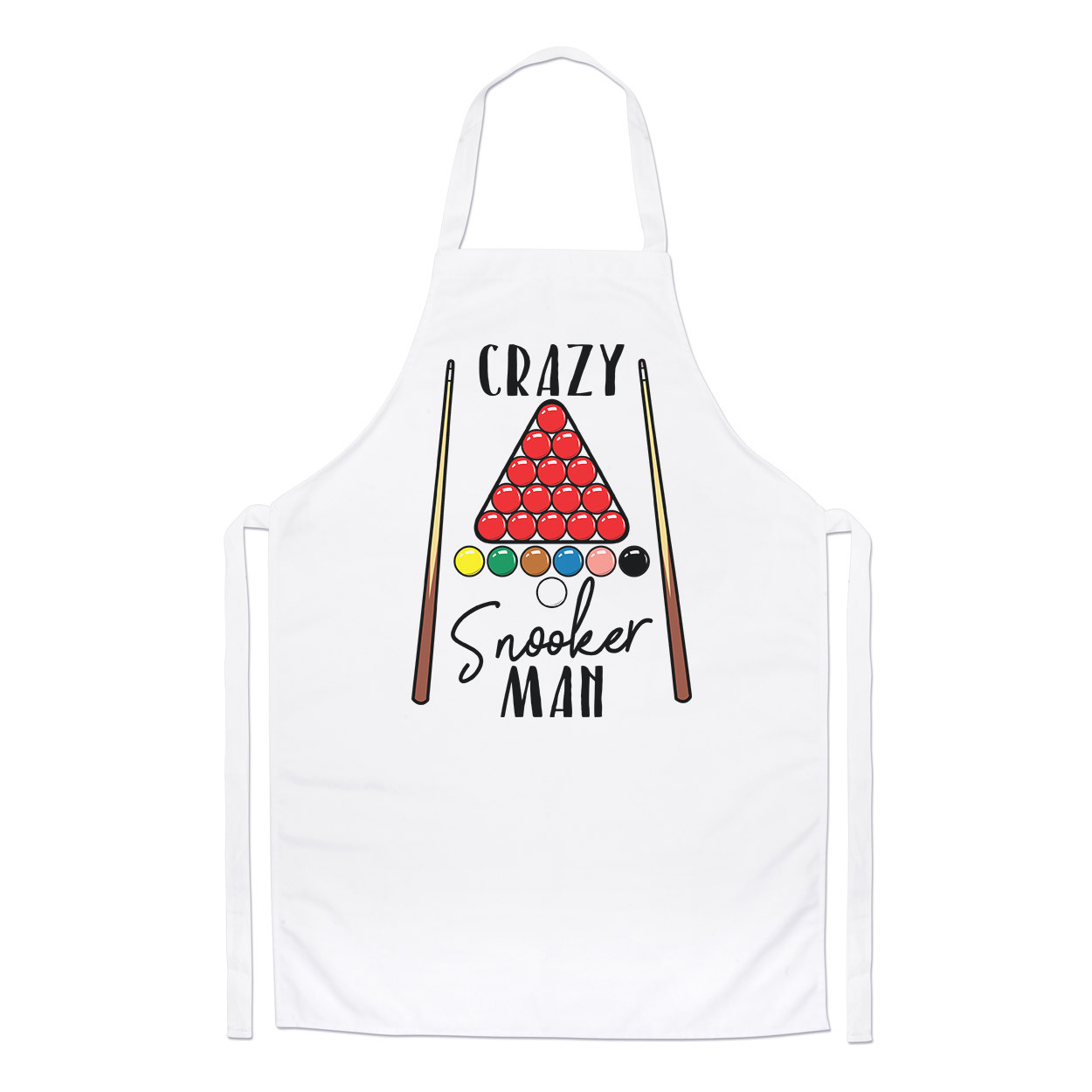 Crazy Snooker Man Chefs Apron - Funny Sport Cooking Baking