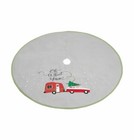 Christmas Tree Skirt Fleece Camping Oh What Fun! Camper  48"