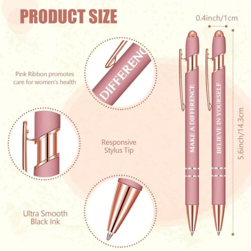 Zonon 12 Pieces Inspirational Pens Bulk Motivational Quotes Funny Ballpoint Pens - Picture 2 of 6