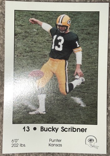 #13, Bucky Scribner, 1985 Green Bay Packers, Eau Claire Police & First WI Banks - Picture 1 of 2
