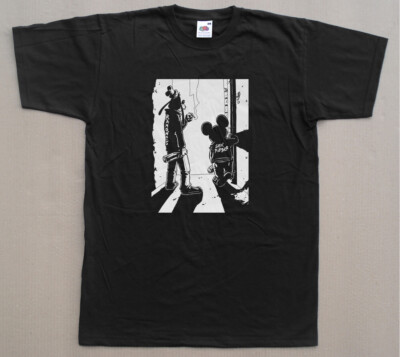 RAMONES & SEX PISTOLS GOOFY & MICKEY MOUSE BLACK 100% COTTON T