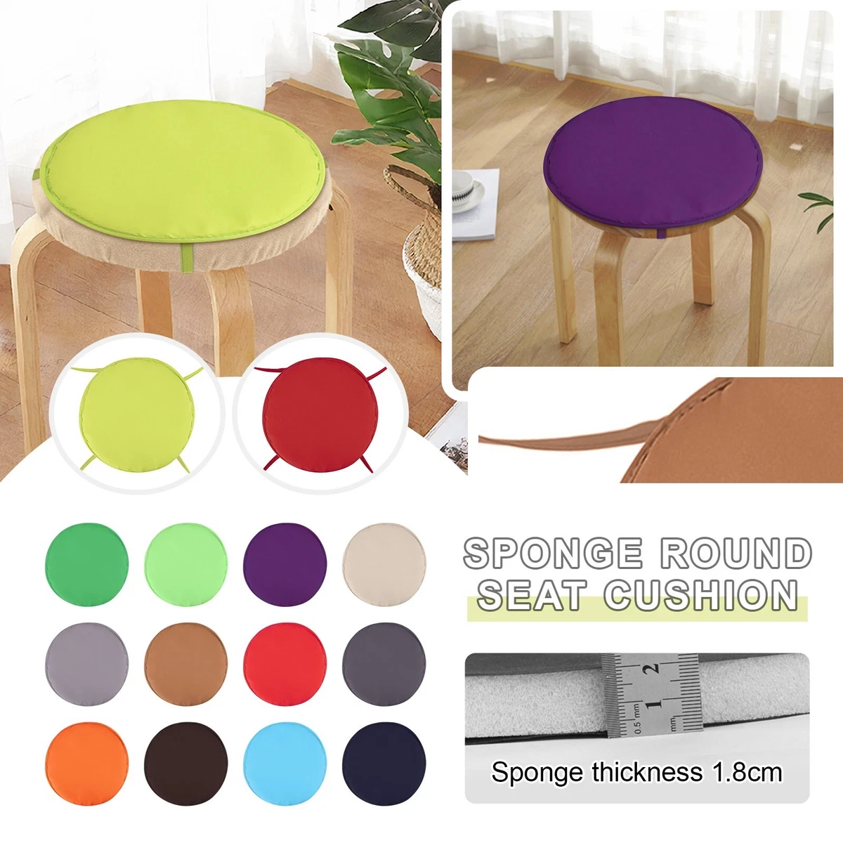 Chair Pad, Round Seat Pads, Chair Cushion, Outdoor Cushions