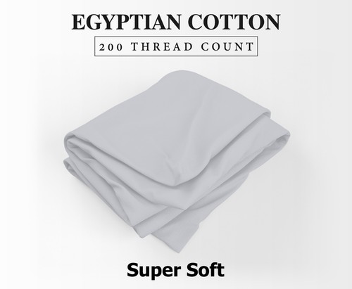 MistyMorning Extra Deep Fitted Sheet 16''/40cm, Egyptian Cotton 200 Thread Count - Picture 126 of 136