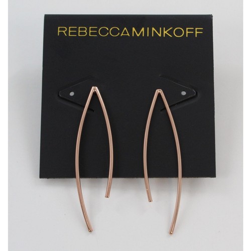 Rebecca Minkoff Rose Gold Dangle Earrings $48 Tags #RM304 - Picture 2 of 3