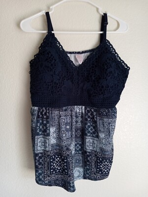 No Boundaries Ladies Blue Blouse XL 15-17