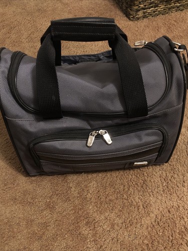 Hartmann Stratum Luggage Black Vertical Satchel Carry On Bag Weekender preowned - Picture 11 of 11