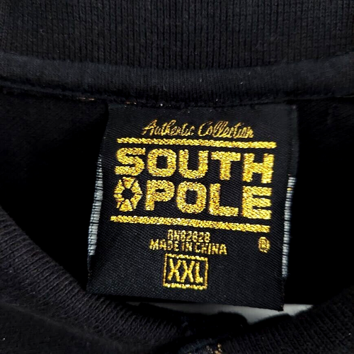 Polo Polo Sud Uomo 2XL Nero Oro MCMXCI AOP 100% Cotone Stampa All Over - Foto 4 di 10