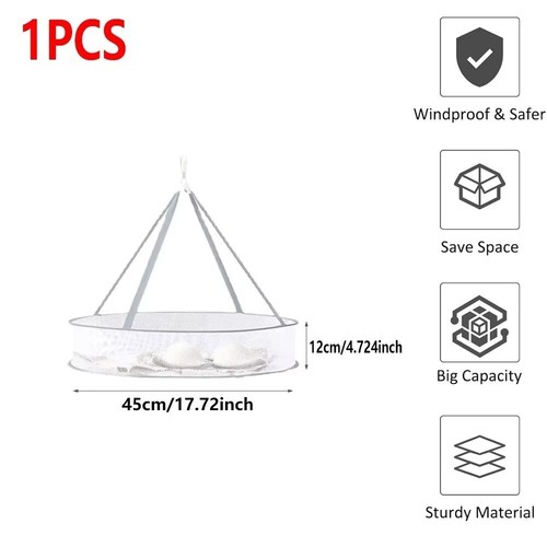 1/2 Layer Baby Sweater Drying Rack Foldable Socks Drying Net for Home - Picture 10 of 11